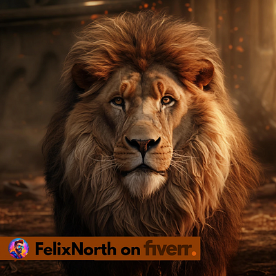 KINGDOM: The King ai design digital design felixnorth fiverr graphic design illustration lion