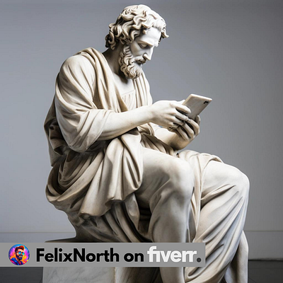 mOdErN aRt #1 ai design digital design felixnorth fiverr graphic design illustration statue