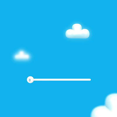 3D Balloon Slider 3d balloon clouds interactive sky slider spline splinetool threejs