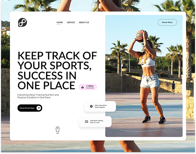 Fitness Web page UI adobe figma fitness minimal ui photoshop ui uiux design web ui