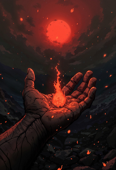 The flame of destiny art illustration