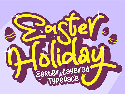 Easter Holiday Font branding design font fonts graphic design illustration logo poster typeface typography ui