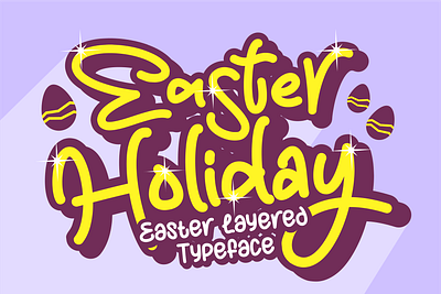 Easter Holiday Font branding design font fonts graphic design illustration logo poster typeface typography ui