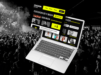 Landing Page Cocoon 25Y 528 Ibiza Party 2024 branding design electronic music event marketing graphic design ibiza landing landing page marketing party party promo promotion techno techno music ui