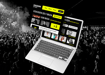 Landing Page Cocoon 25Y 528 Ibiza Party 2024 branding design electronic music event marketing graphic design ibiza landing landing page marketing party party promo promotion techno techno music ui