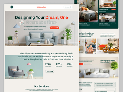 Interior Design Agency Landing Page Website agency architecture bold design furniture home home decor interior interior agency interior architecture interior design landing page room ui uiux ux web web design website website design