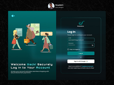 Chainstore Login & Sign-up Screen – Secure Blockchain Payments blockchaindesign cleanui darkmodedesign designinspiration ecommerce ecommerceui loginscreen mobileappdesign securelogin signupscreen ui uiux userinterface uxdesign webappdesign webdesign