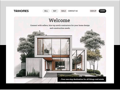 Real Estate Landing Page ui web page