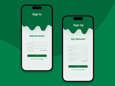 Clean & Modern Mobile App | Sign In & Sign Up UI dailyui