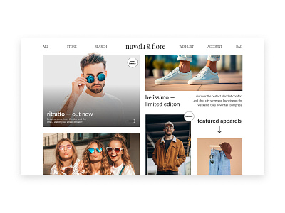 Nuvola & Fiore - landing page dailyui design fashion landing landing page ui ui design web design webdesign