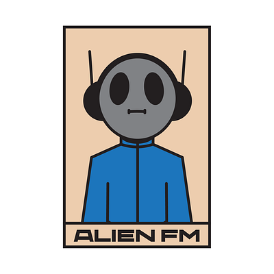 Alien FM Logo Design conceptdesign design digitalart graphic design illustration inspiration logodesign retro