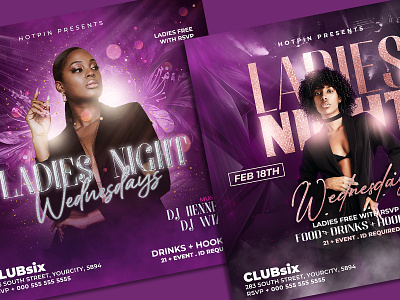 Ladies Night Flyer Bundle psd