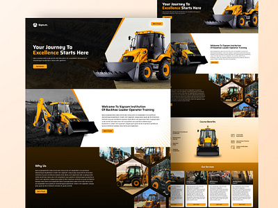 Web Page Design for a Heavy Equipment Training Institute branding design graphic design illustration landingpage logo portfolio ui uiux website