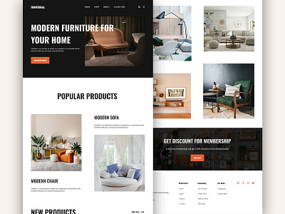 Furniture Landing Page design furniture landing page landing page design ui ux web web design website website deisgn