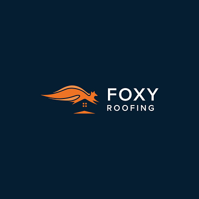 Fox and Roof Combined Logo brand identity branding combined logo construction logo fox and home fox and roof fox logo icon logo logo design minimal logo modern logo real estate logo roofing logo