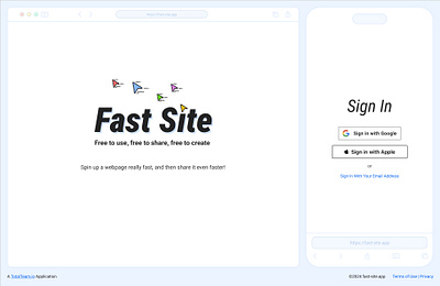 Fast-Site.app diy software site creation ui web app