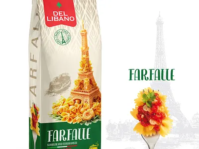 Del Libano sophisticated italian pasta brand branding design identity illustration logo logotype mockup packaging pasta typography