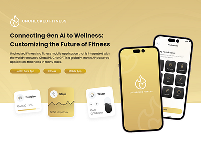 Unchecked Fitness | Connecting Gen AI to Wellness casestudy mobiile app development ui