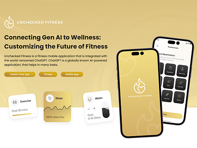 Unchecked Fitness | Connecting Gen AI to Wellness casestudy mobiile app development ui