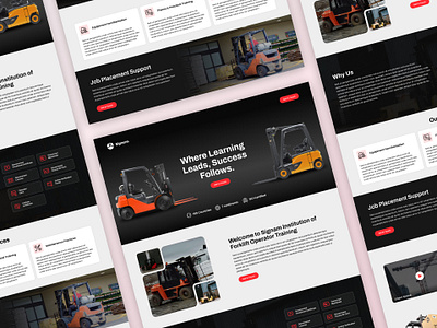 Web Page Design for a Heavy Equipment Training Institute branding design graphic design heavy heavy equipment illustration landingpage logo portfolio training ui uiux website