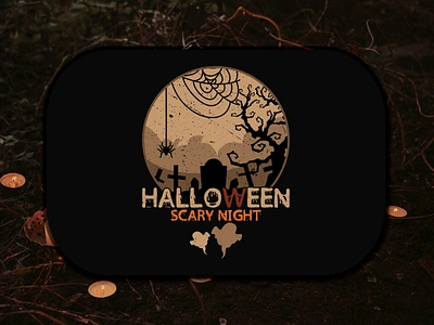 Halloween Scary Night T-shirt Design happy halloween