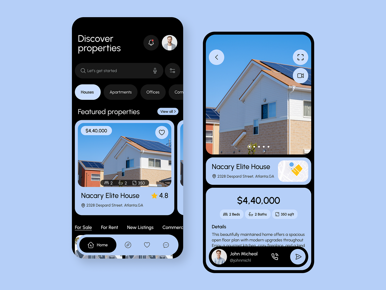 Real Estate Mobile app design by Gurvinder Singh on Dribbble
