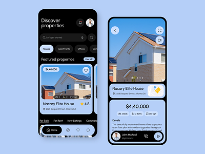 Real Estate Mobile app design apartment application buy buy home house buy property clean design elegant minimal mobile application professional property real estate rent rent home house ui uiux user experience utility ux