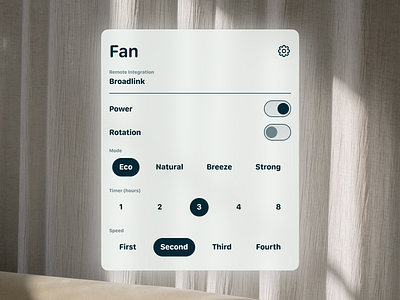 Fan integration daily dailyui desktop smarthome ui