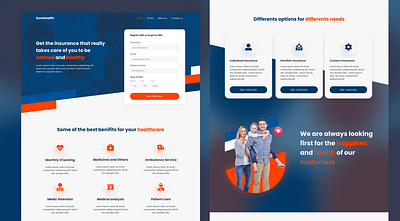 Medical Insurance Website ui ux web design