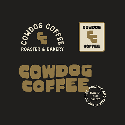 Marfa and Third Coast Typefaces- Cowdog Coffee Mock Brand Design bold brand design branding coffee shop design earthy font graphic design hand crafted typography hand drawn font hand made font logo organic rustic typography vector vintage