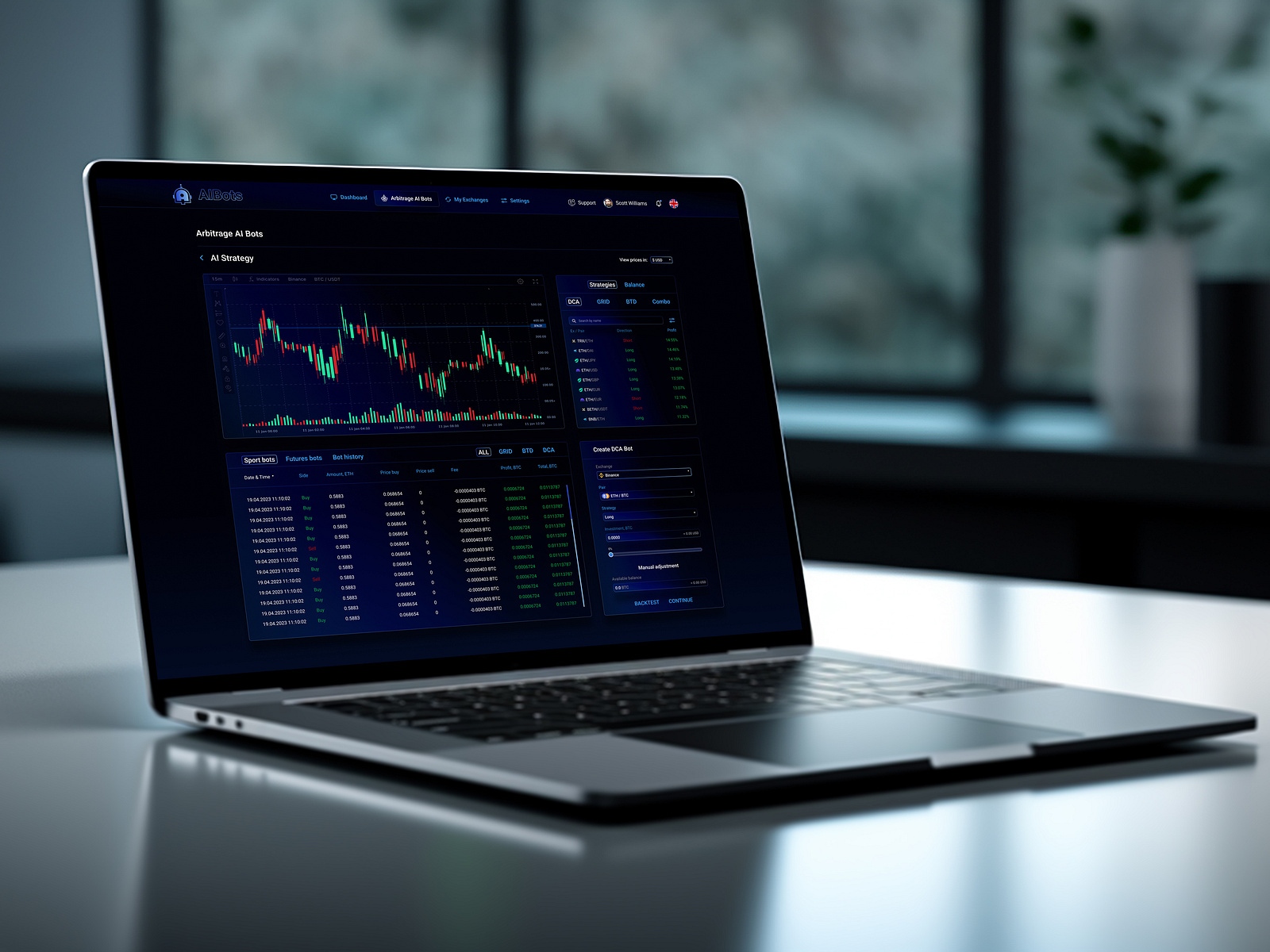 Crypto Dashboard Design for Trading Bot App by Extej UI UX Design ...