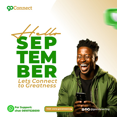 GoConnect New Month Poster graphic design