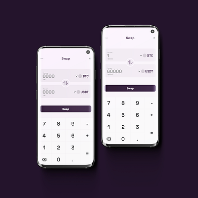 Calculator Page calculator page cryptocurrency daily ui dailyui004 swap page ui