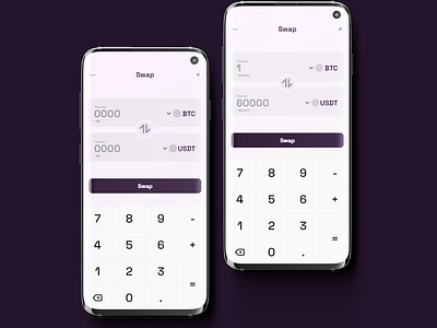 Calculator Page calculator page cryptocurrency daily ui dailyui004 swap page ui