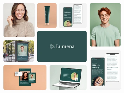 Lumena Healthcare Brand branding dental brand dentistry healthcare brand logo design