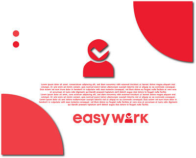 ''EASY WORK'' – Freelancing Made Easy. brand brand guidelines brand identity branding design graphic design illustration logo logodesign