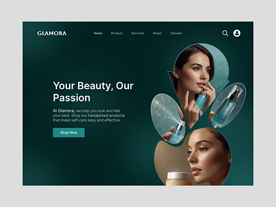 Beauty Product Landing page beautiful cosmetics design homepage landingpage makeup product product design salon skincare ui ui design user experience user interface ux ux design web web design website website design