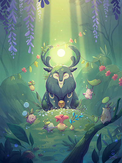 Nature spirit festival illustration