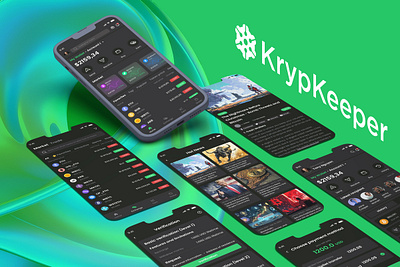 KrypKeeper app design branding mobile app design ui ux ux design