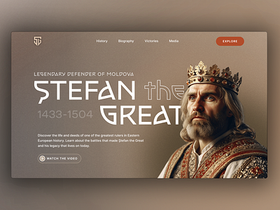 Landing Page abou Moldova 3d animation branding design graphic design illustration landing page logo moldova motion graphics ui ux web design