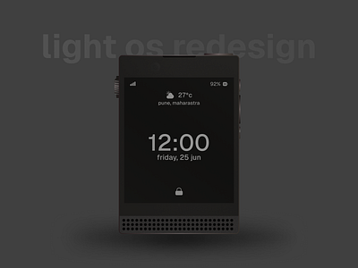 LightOS Redesign alok lightphone minimilistic mobile mobile os mobileux ux