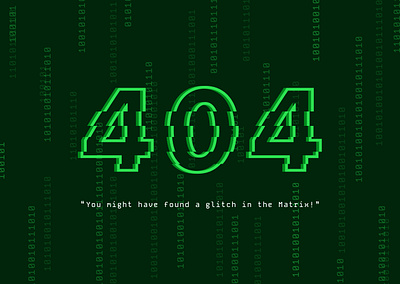 404 page with Glitch effect figma graphic design ui web design