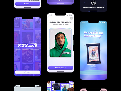 Rapsodie First Time User Experience card game game design music onboarding product design rap ui ux