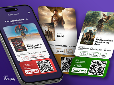 Movie E Ticket Design digital digital ticket booking e ticket film graphic design mobile movie movie ticket online booking ticket tickets