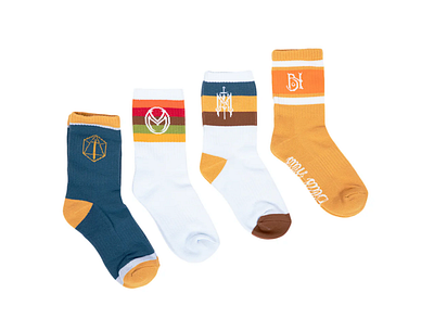 CRITICAL ROLE HALF CREW SOCKS 4-PACK clothing design critical role fun graphic design illustrator product design socks