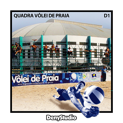 Quadra Vôlei de Praia botucatu denystudio design ds esporte grandes formatos impressao lona praia prefeitura volei volei de praia