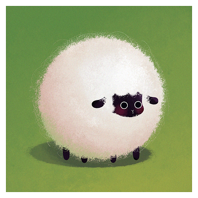 Sheep🐑 animal art character colors concept digital drawing illustration light round sheep