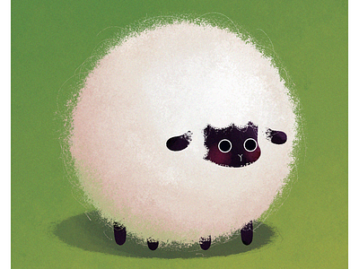 Sheep🐑 animal art character colors concept digital drawing illustration light round sheep