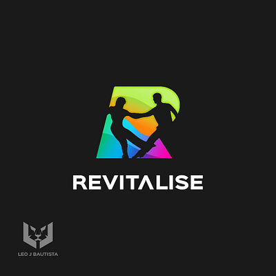 Dance Studio logo for Revitalise ballroom branding colorful dance dancesport graphic design logo