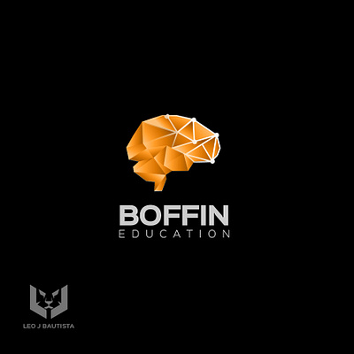 Brain/Tech Logo for Boffin Education 2d 3d brain education graphic design learning logo